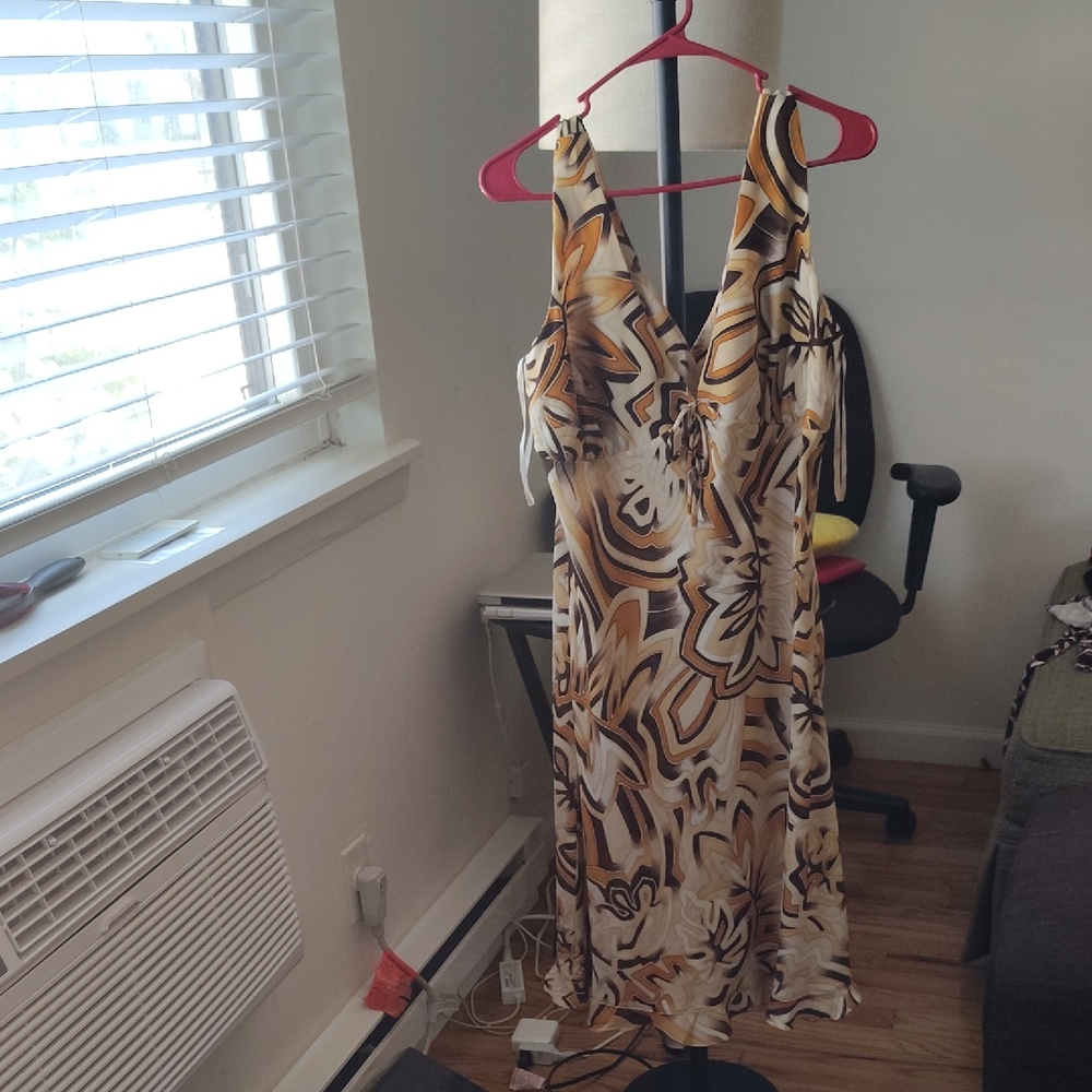 Elegant Multicolor Patterned Dress